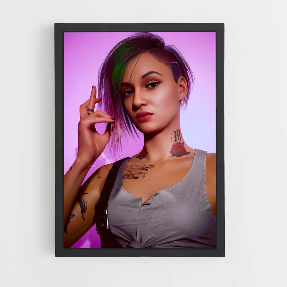 Poster Judy force – affiche Cyberpunk (vue 2)